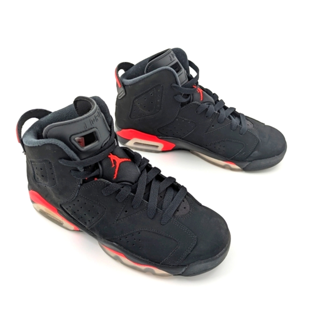 Air Jordan 6 Black Infrared Y6 W8 Black Red Sneakers